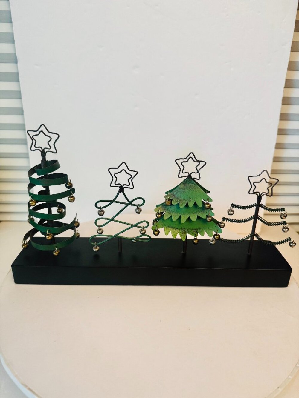 Vtg Pier 1 Imports Christmas Trees Photo Holder Wire Picture Holder